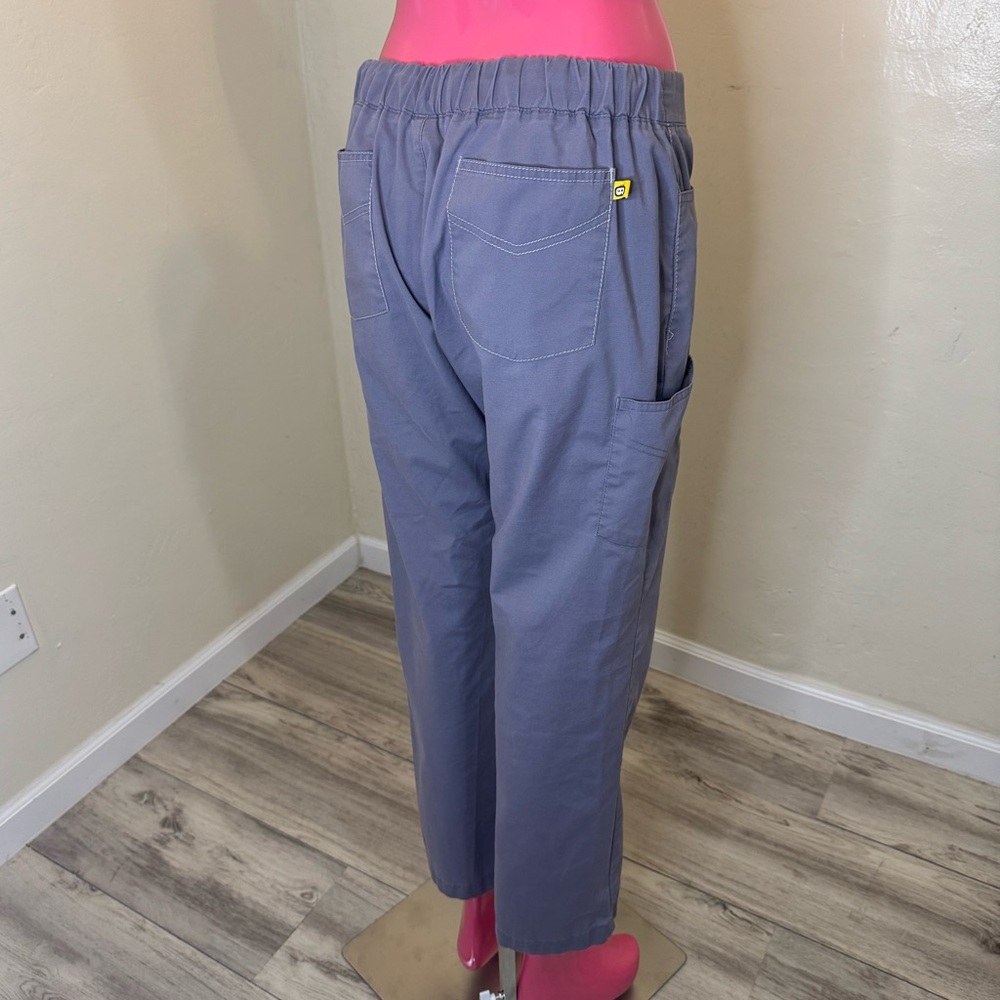 WonderWink Blue Scrub Pants | Size Small | Elastic Waist Cargo